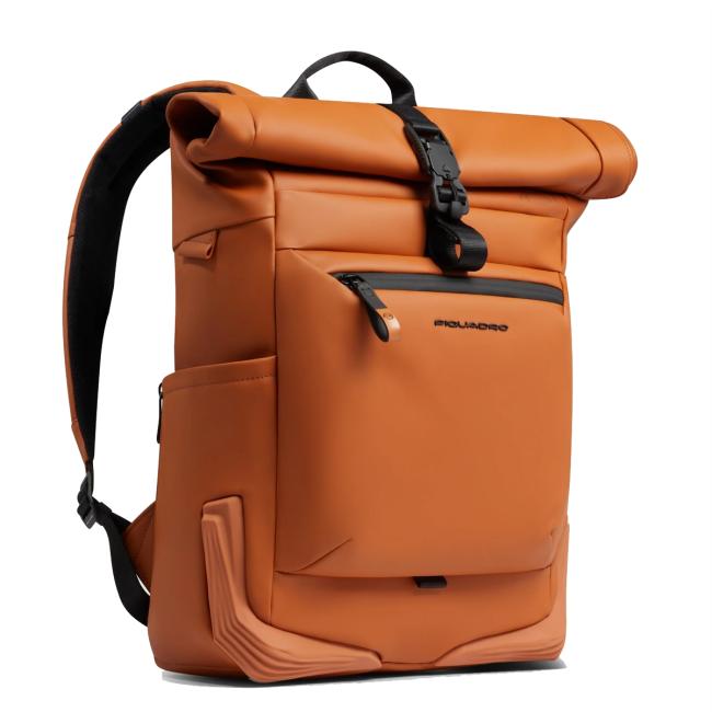 Piquadro Zaino Corner Roll-Top Porta PC 15.6" Cuoio - 2
