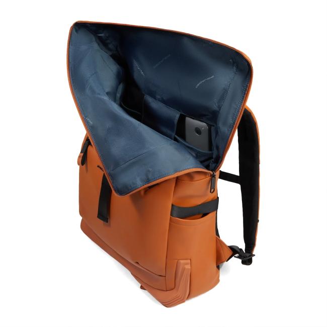 Piquadro Zaino Corner Roll-Top Porta PC 15.6" Cuoio - 7