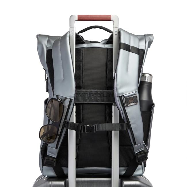Piquadro Zaino Corner 2.0 Roll-Top Porta PC 15.6" Metallizzato Grigio - 3