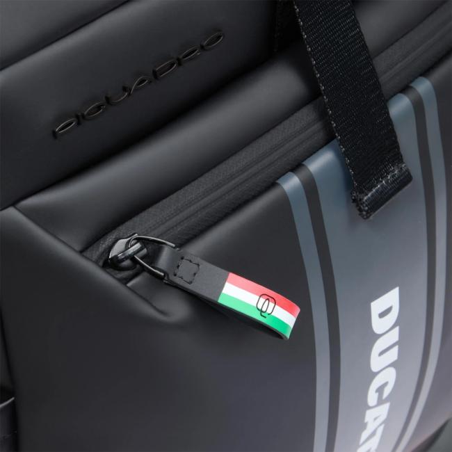 Piquadro Zaino Corner Roll-Top Porta PC 15.6" Ducati Nero - 5