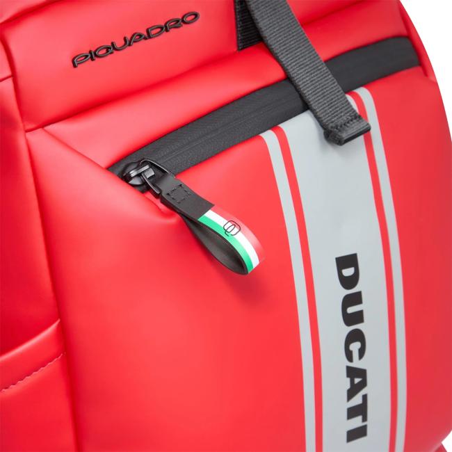 Piquadro Zaino Corner Roll-Top Porta PC 15.6" Ducati Rosso - 5
