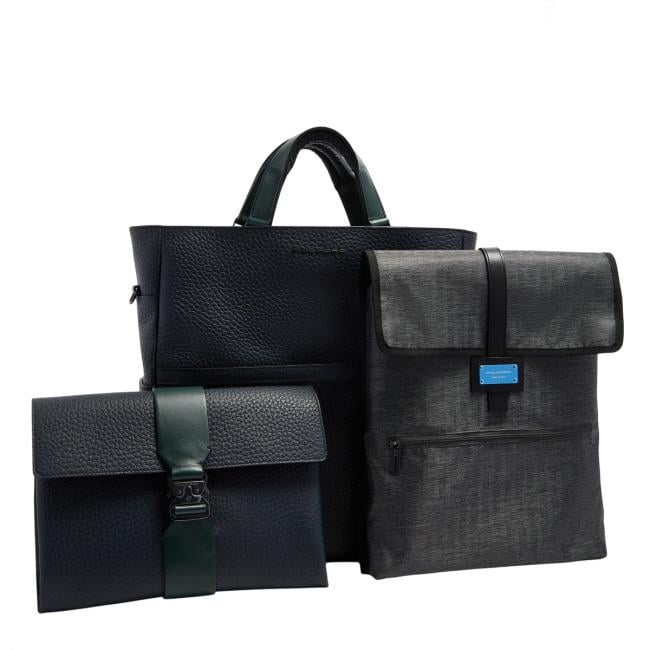 Piquadro Materia tote bag porta PC 14" Blu Verde - CA7265W151/BLUVE - 7