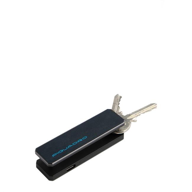 Piquadro Portachiavi Blue Square con tracker Blu2 - 3