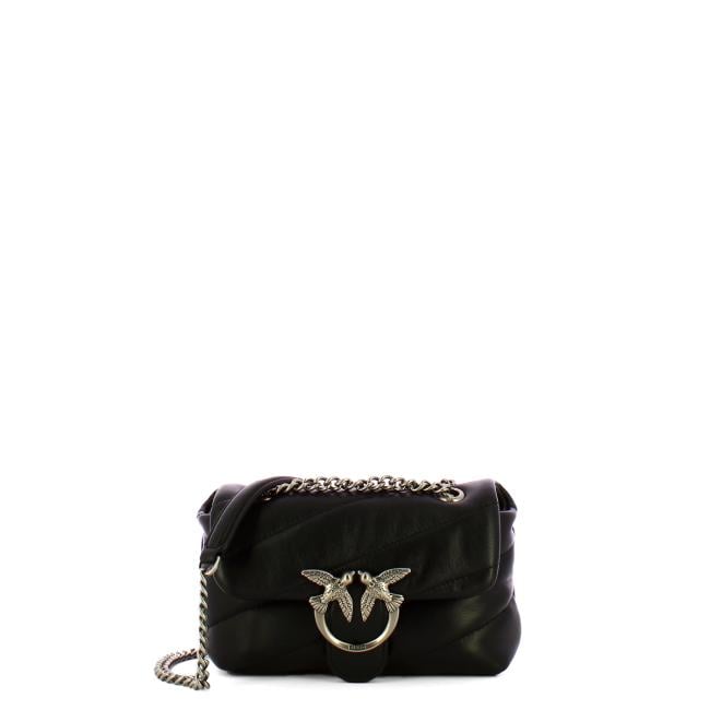 Pinko Mini Borsa a tracolla Love Puff Nero Old Silver - 1