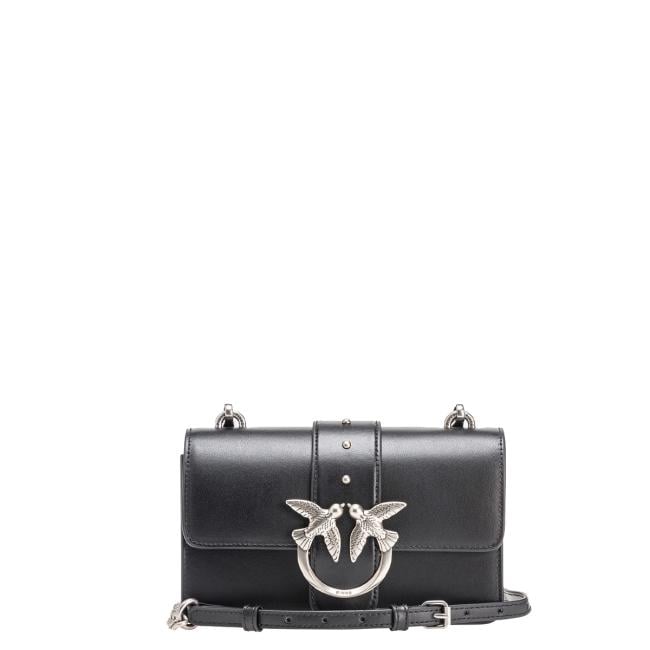 Pinko Mini Borsa a tracolla Love One Nero Old Silver - 1