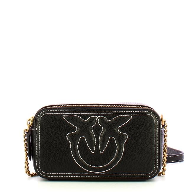 Pinko Camera Case Carrie Mini Nero Antique Gold - 1