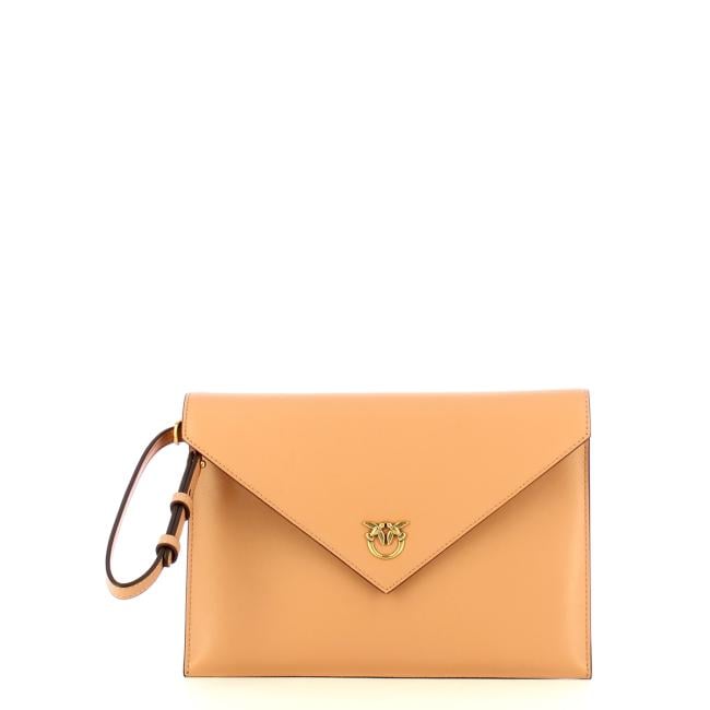 Pinko Pochette Flat Rosa Toast Antique Gold - 1