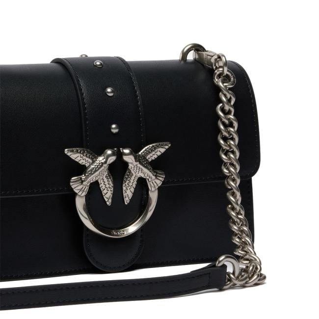 Pinko Mini Borsa a tracolla Love One Nero Old Silver - 3