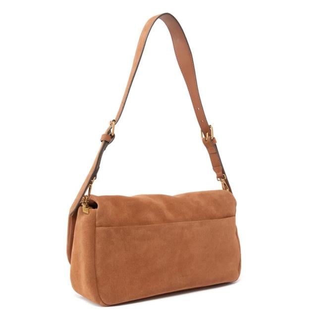 Pinko Tracolla media Love Bag Click Soft Horizontal Marrone Leone Antique Gold - 2