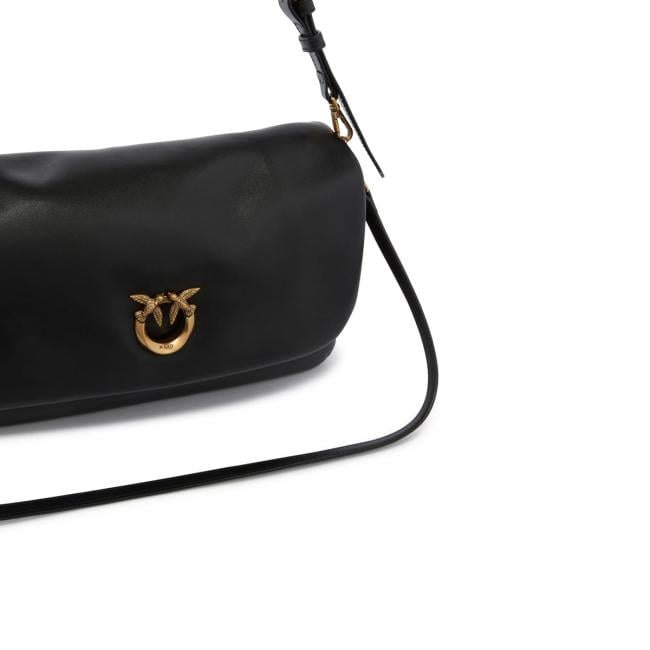 Pinko Tracolla media Love Bag Click Soft Horizontal Nero Antique Gold - 3