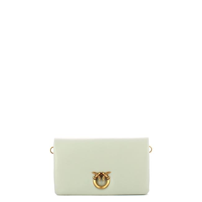 Pinko Mini bag Click Soft Horizontal Grigio Perla Antique Gold - 1