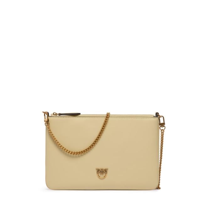 Pinko Pochette Flat Classic Giallo Vaniglia Antique Gold - 1