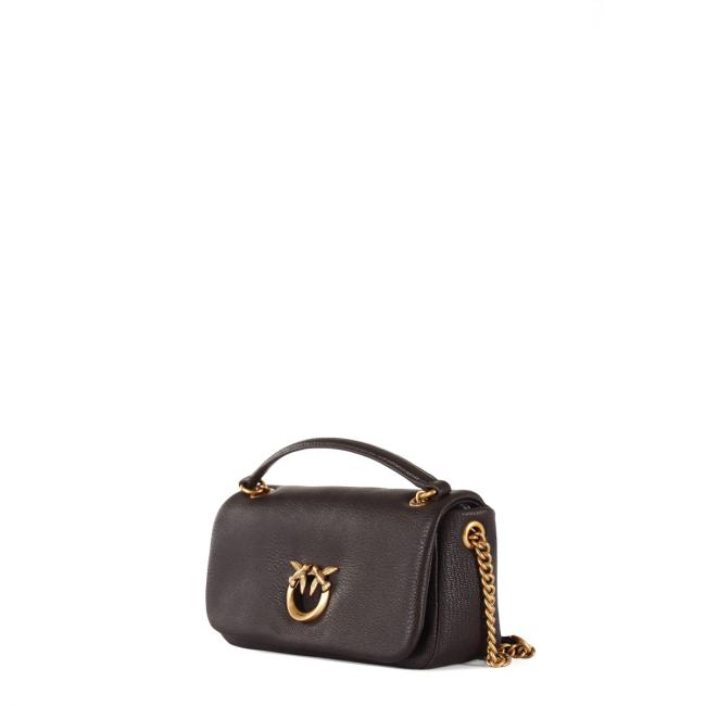 Pinko Tracolla mini Click Soft Horizontal Marrone Marasca Antique Gold - 107038A3CX M12Q - 2