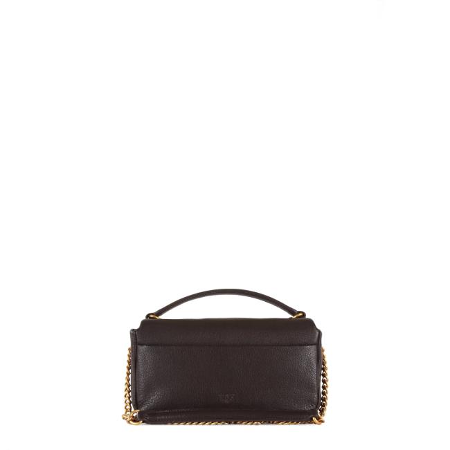 Pinko Tracolla mini Click Soft Horizontal Marrone Marasca Antique Gold - 107038A3CX M12Q - 3