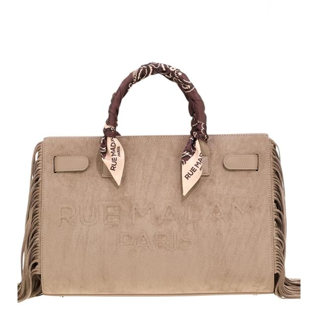 RUMA Canyon Tote Fringes Suede Grey - 1