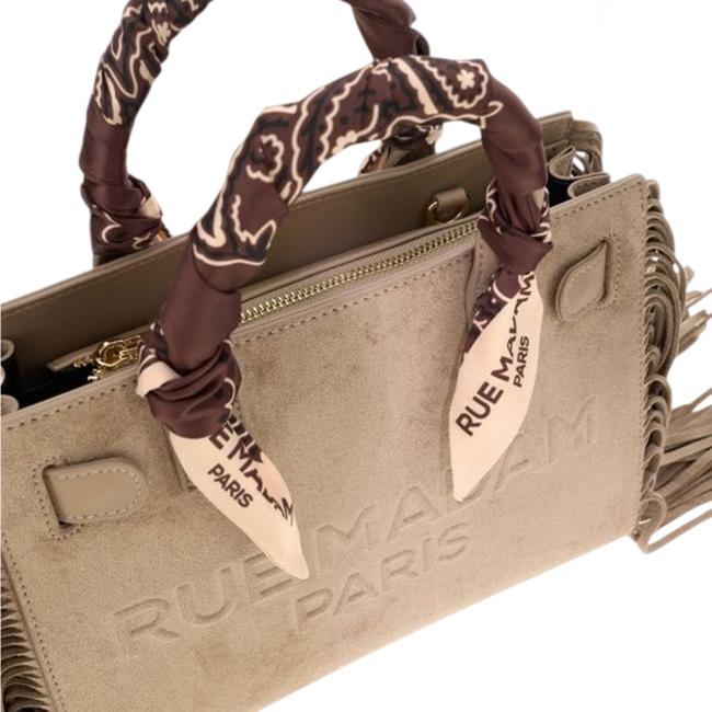RUMA Canyon Mini Tote Fringes Suede Grey - 3