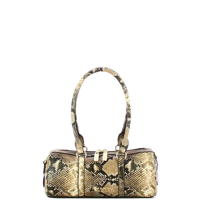 Ermanno Firenze Brianna Python piccola bowling bag Beige - 12402201 3 - 1