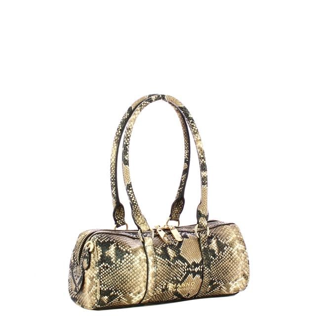 Ermanno Firenze Brianna Python piccola bowling bag Beige - 12402201 3 - 2