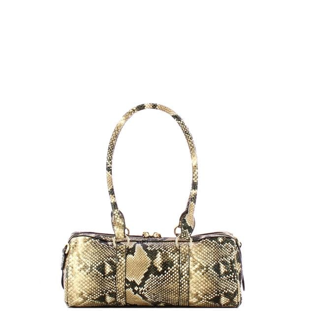 Ermanno Firenze Brianna Python piccola bowling bag Beige - 12402201 3 - 3