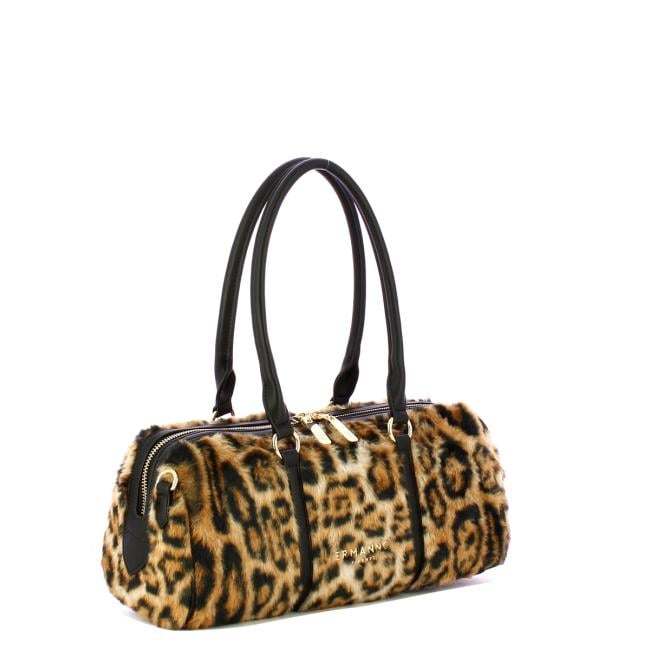 Ermanno Firenze Brianna Leopard Fur bowling bag - 12402211 3203 - 2