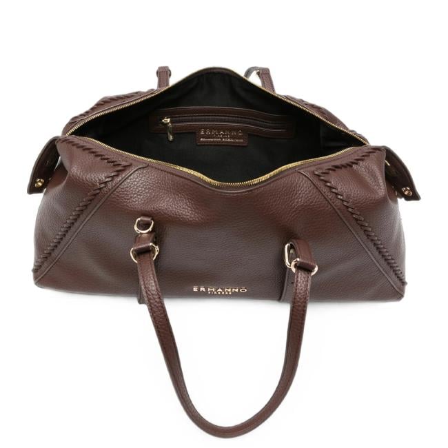 Ermanno Firenze Bianca bowling bag grande Dark Brown - 12402231 2259 - 5