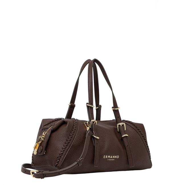 Ermanno Firenze Bianca bowling bag piccola Dark Brown - 12402232 2259 - 2