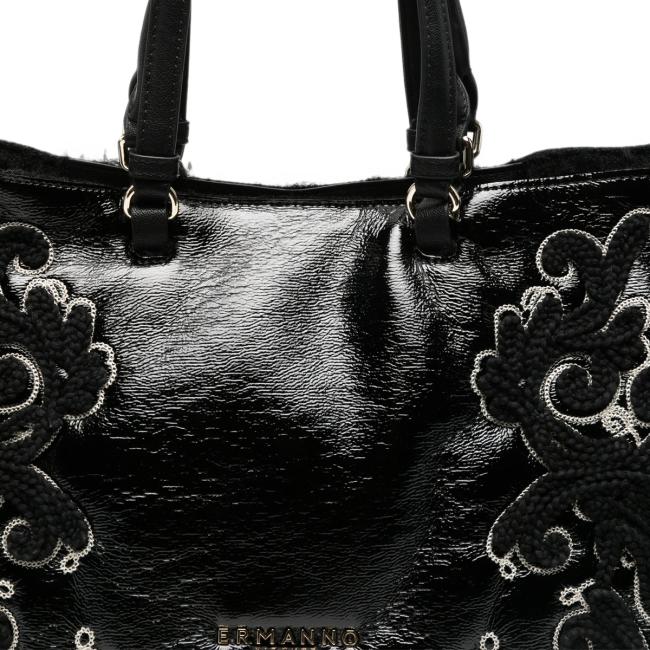 Ermanno Firenze Barbara Shiny tote grande Black - 12402248 293 - 4