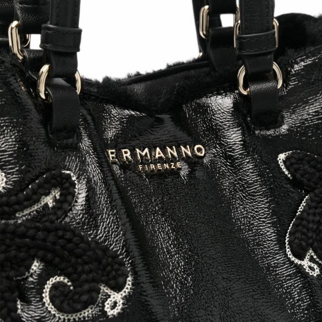 Ermanno Firenze Barbara Shiny tote piccola Black - 12402249 293 - 4