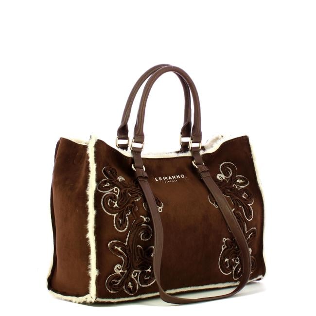 Ermanno Firenze Barbara Shirling tote piccola Dark Brown - 12402298 2259 - 2