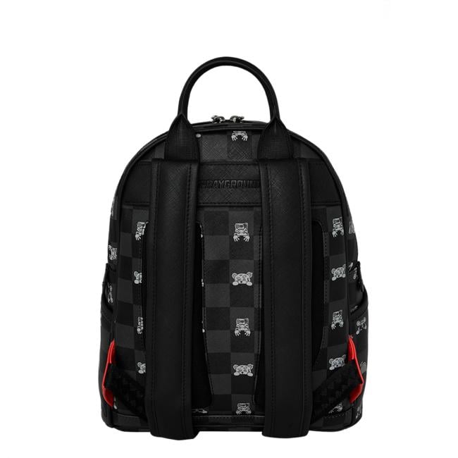 Sprayground Zaino Small Gray Peeking Character Check Savage Limited Edition - 3