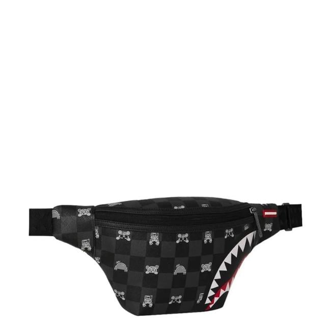 Sprayground Marsupio Gray Peeking Character Check Savvy Limited Edition - 2