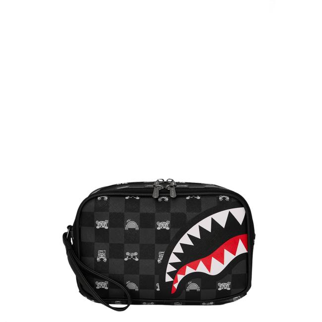 Sprayground Beauty Case Gray Peeking Character Check Limited Edition - 1