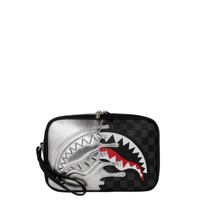 Sprayground Beauty Case Silver Side Drip Limited Edition - 1