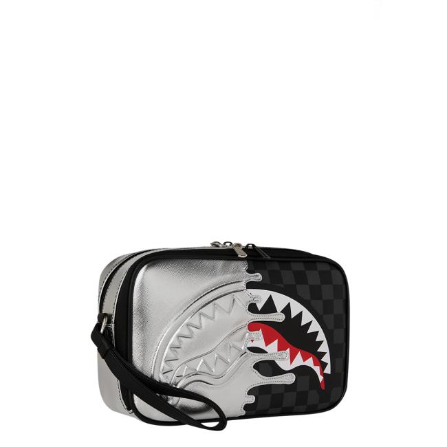 Sprayground Beauty Case Silver Side Drip Limited Edition - 2