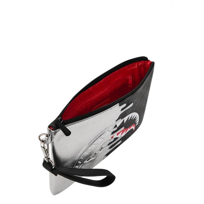 Sprayground Pochette Silver Side Drip Limited Edition - 5