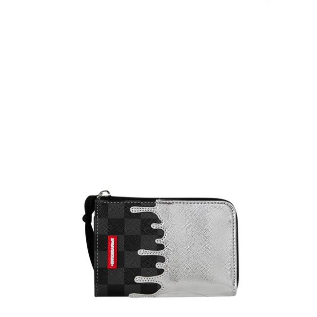 Sprayground Portafoglio Silver Side Drip Limited Edition - 3
