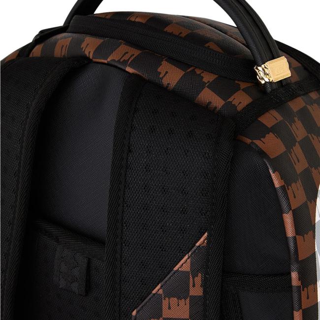 Sprayground Zaino Brown ad Cream Drip Check Limited Edition - 7