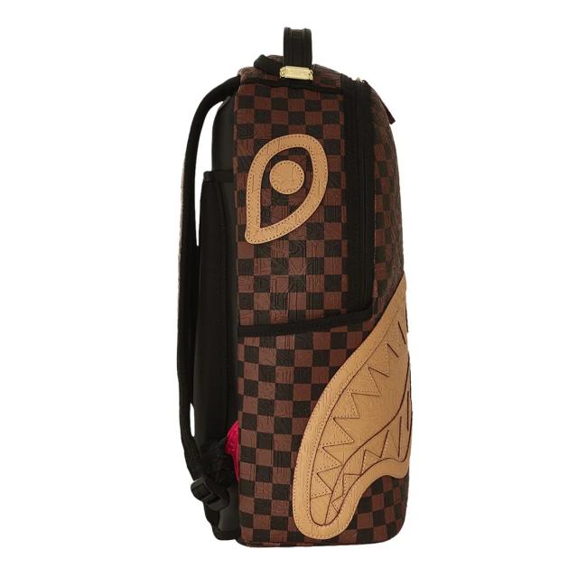 Sprayground Zaino Embossed Check Borwn Limited Edition - 3