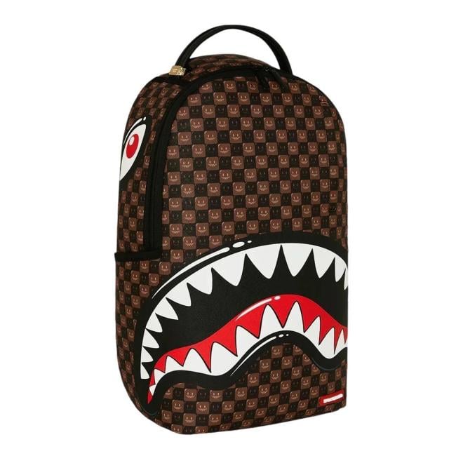 Sprayground Zaino Shakrs in Paris WTF Bubble Brown Check Limited Edition - 2