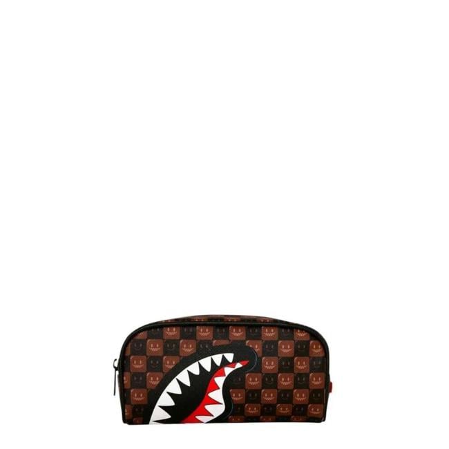 Sprayground Astuccio Shark in Paris WTF Bubble Brown Check Limited Edition - 1
