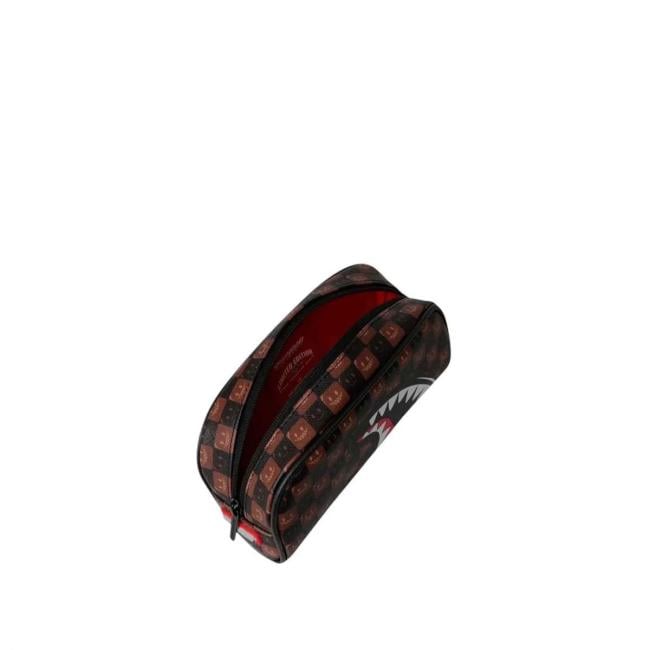 Sprayground Astuccio Shark in Paris WTF Bubble Brown Check Limited Edition - 3