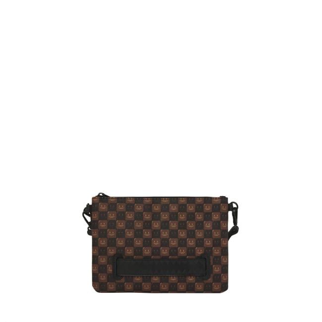 Sprayground Pochette Shark in Paris WTF Bubble Brown Check Limited Edition - 3
