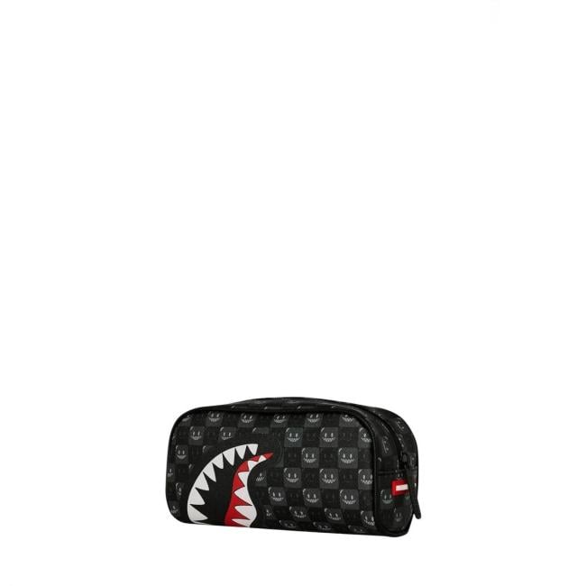 Sprayground Astuccio Shark in Paris WTF Bubble Black Check Limited Edition - 2
