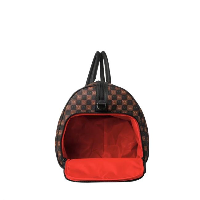 Sprayground Borsone Sharks In Paris WTF Bubble Brown Check Limited Edition - 7