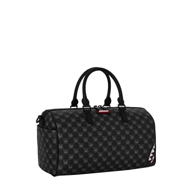 Sprayground Mini Borsone Sharks In Paris WTF Bubble Black Check Limited Edition - 2