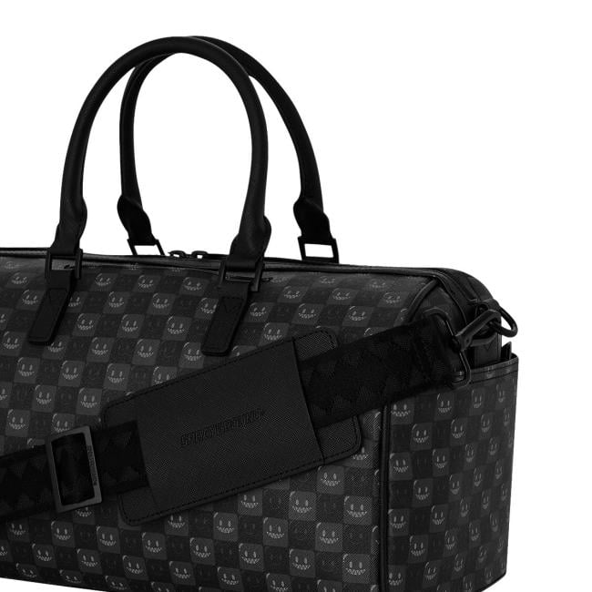 Sprayground Mini Borsone Sharks In Paris WTF Bubble Black Check Limited Edition - 5