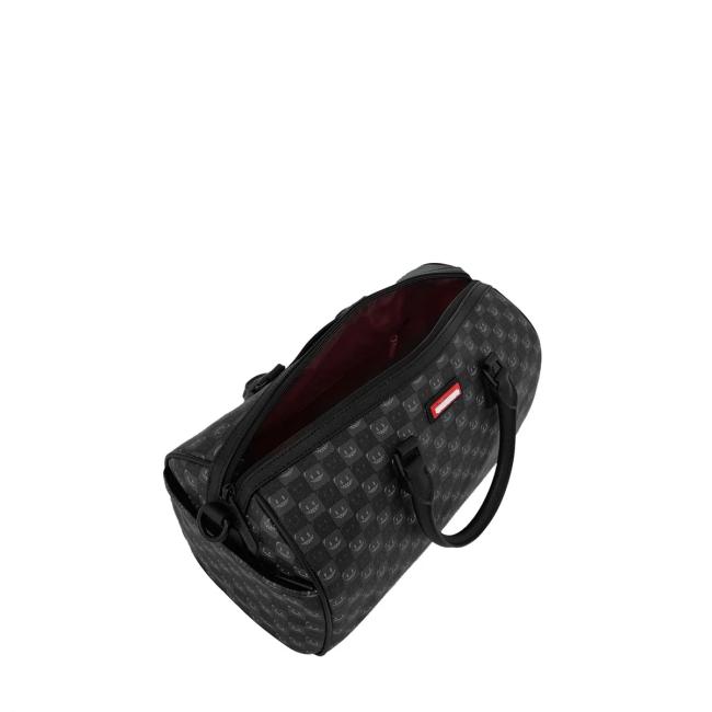 Sprayground Mini Borsone Sharks In Paris WTF Bubble Black Check Limited Edition - 7