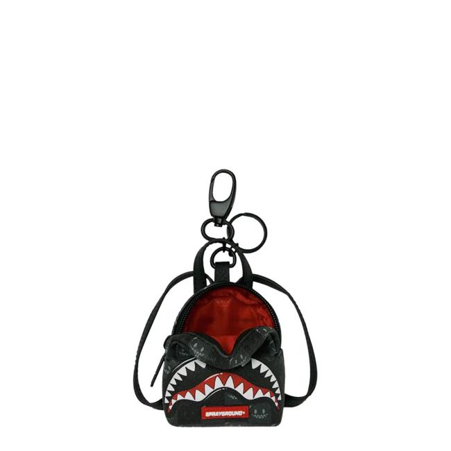 Sprayground Portachiavi Sharks In Paris WTF Bubble Black Check Limited Edition - 2