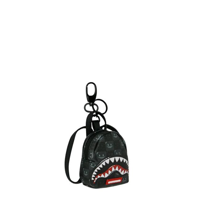 Sprayground Portachiavi Sharks In Paris WTF Bubble Black Check Limited Edition - 4
