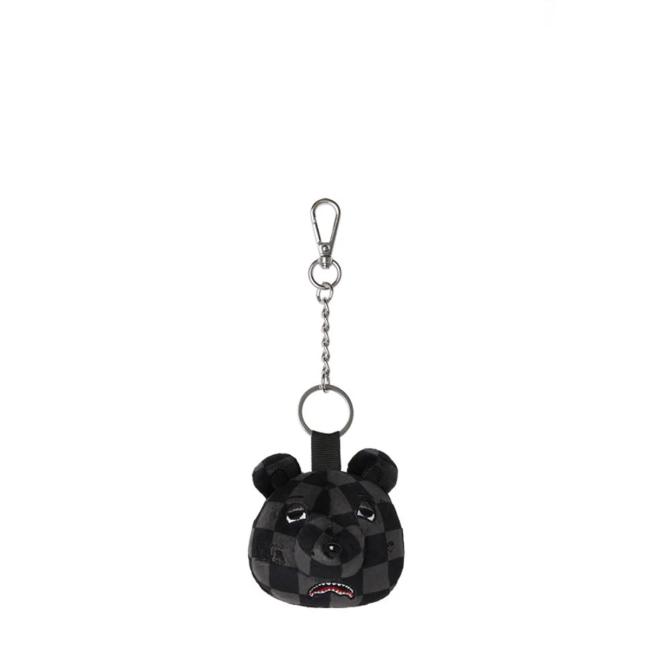 Sprayground Portachiavi Grey Checker Bear Head Limited Edition - 1